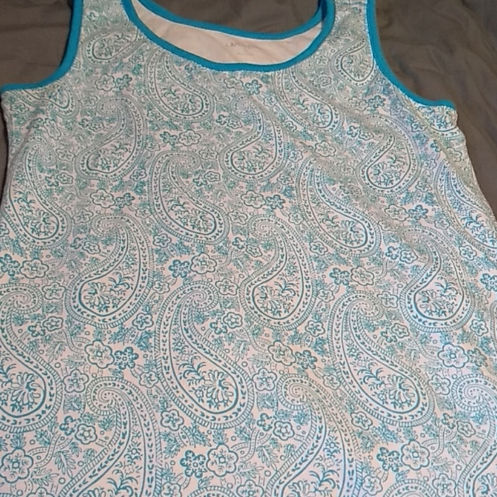 Land's End sleeveless tank top baby blue